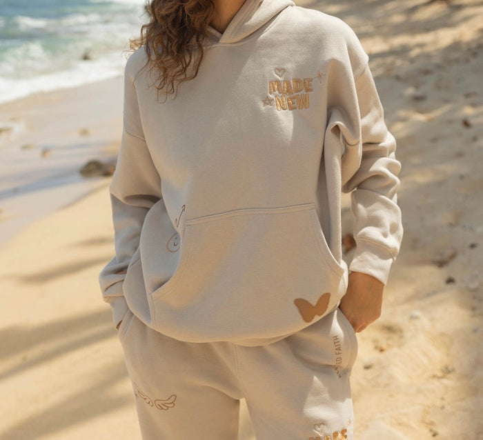 RESTOCK :: Made New Cream Unisex Hoodie