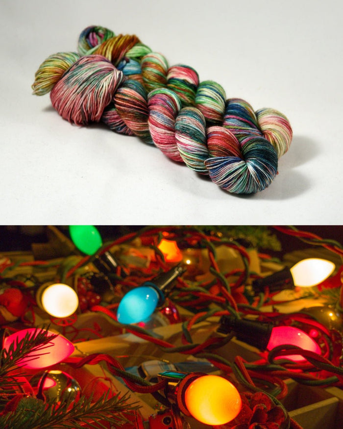 Destination Yarn fingering weight yarn Retro Lights