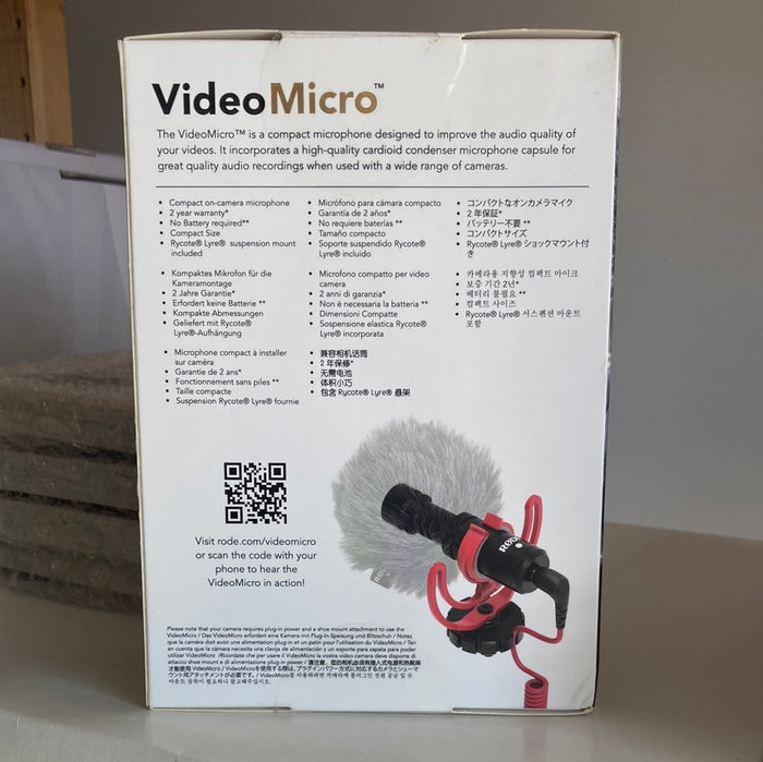 Rode VideoMicro Compact on-camera Microphone