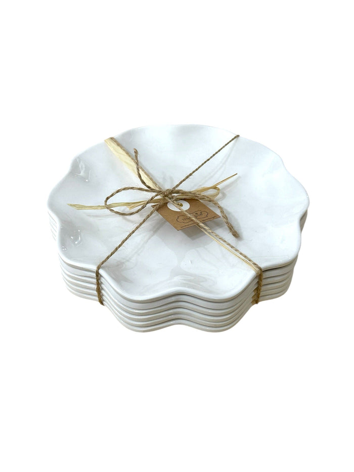 Ruffle Melamine Plate Mud Pie Serveware