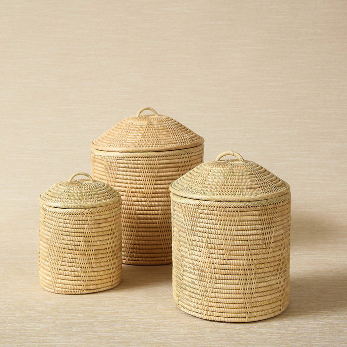 Rush canisters with diamond motif