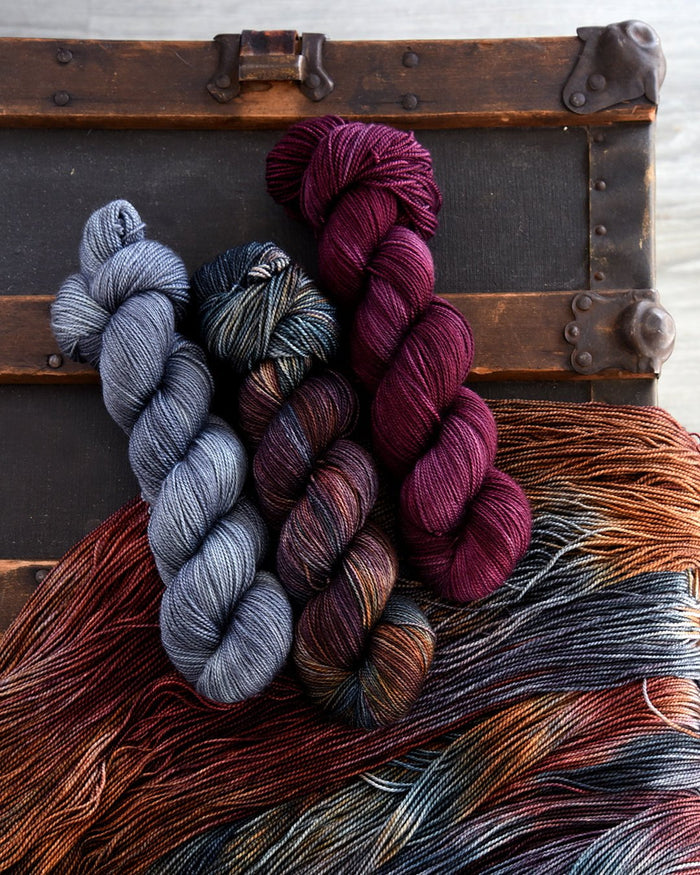 Destination Yarn fingering weight yarn Sad Girl Autumn