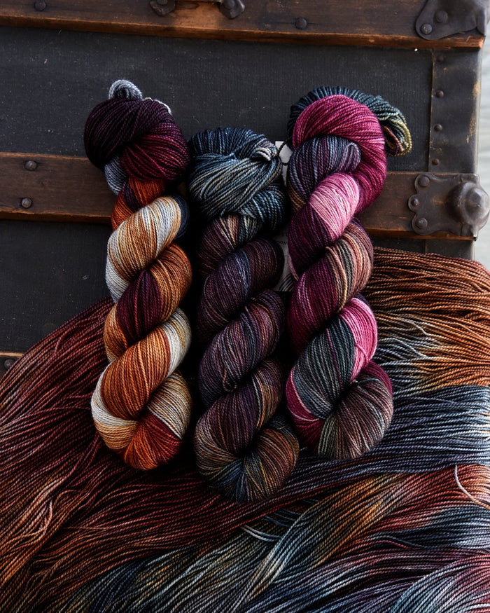 Destination Yarn fingering weight yarn Sad Girl Autumn