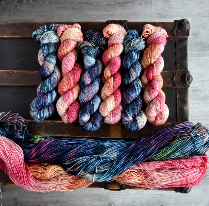 Destination Yarn fingering weight yarn Sailor's Delight