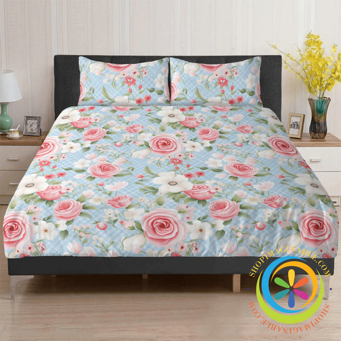 Shabby Chic Floral Bedding Set