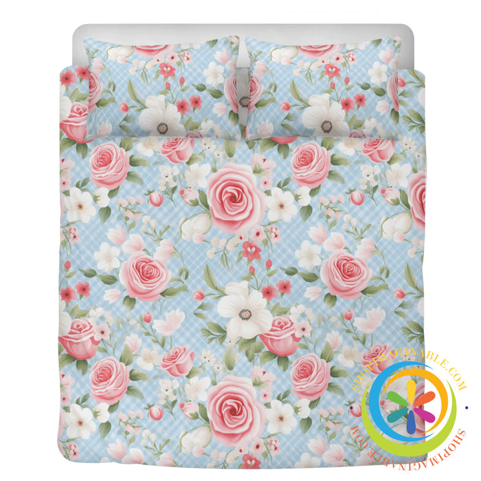 Shabby Chic Floral Bedding Set