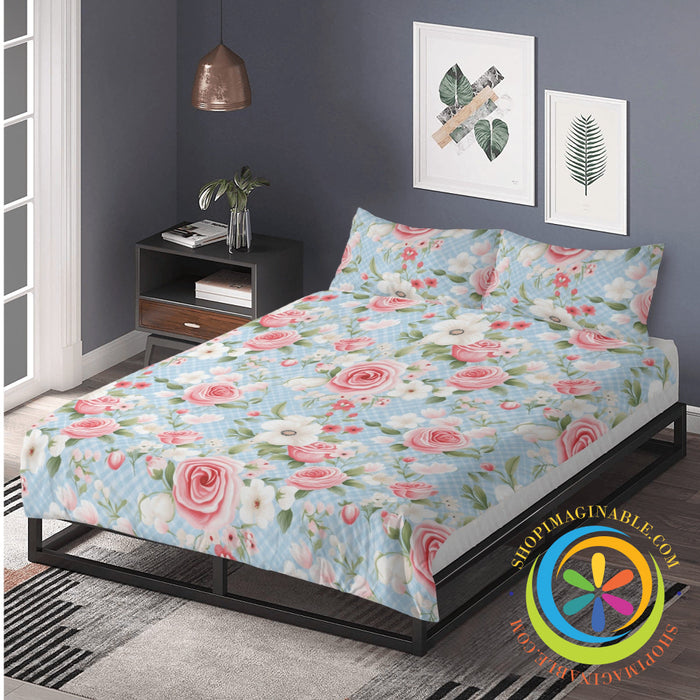 Shabby Chic Floral Bedding Set