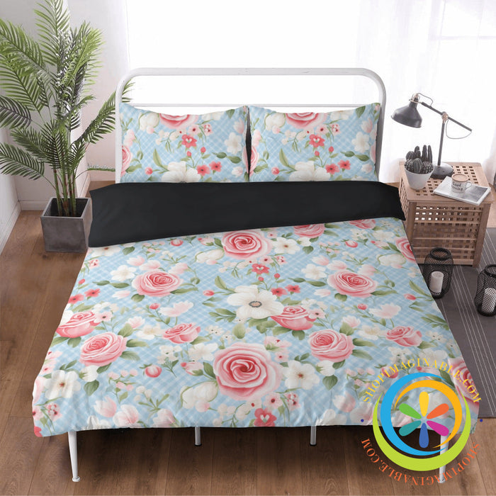 Shabby Chic Floral Bedding Set