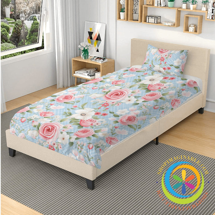 Shabby Chic Floral Bedding Set