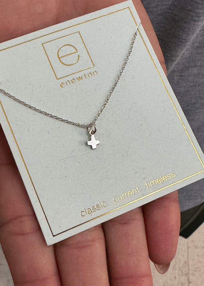Signature Cross Silver Necklace by Newton Designs