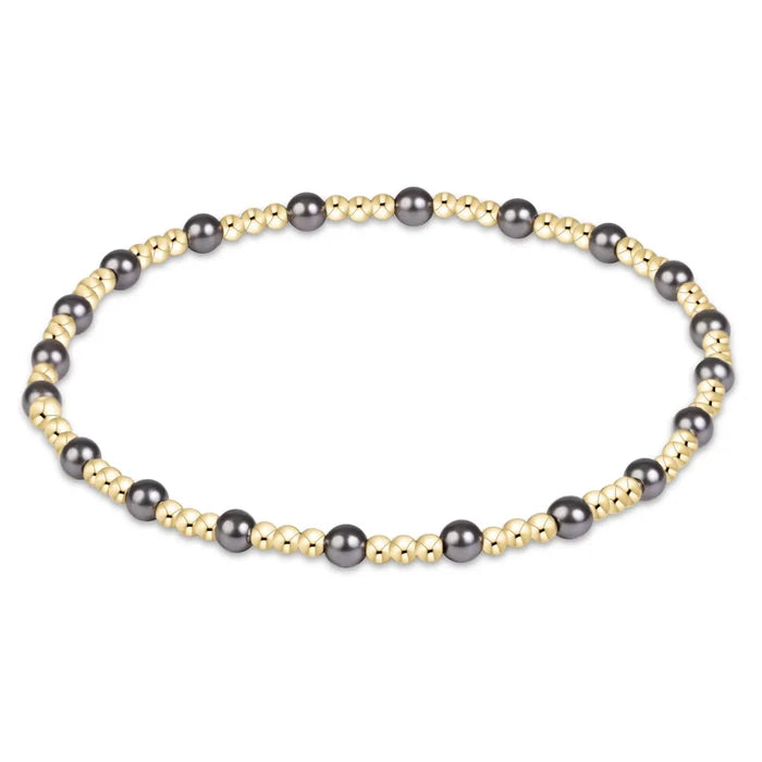 Sincerity Pearl Dark Grey 3Mm Bracelet e.newton Designs BRACELET
