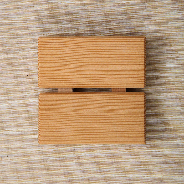 Small square pine soap dish