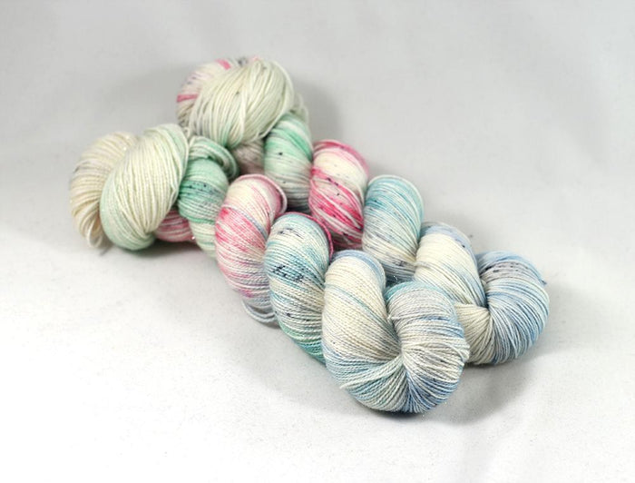 Destination Yarn fingering weight yarn Snow on Christmas Morning