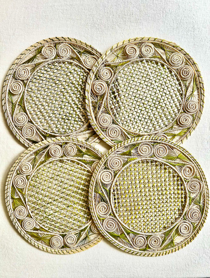 Soleil Charger / Placemat - Olive S/4