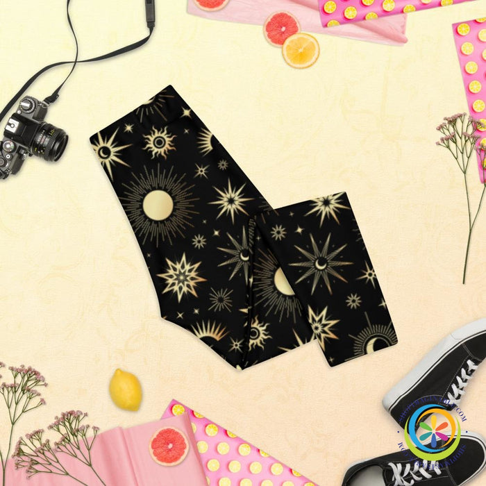 Stars Sun & Moon Capri Leggings-ShopImaginable.com