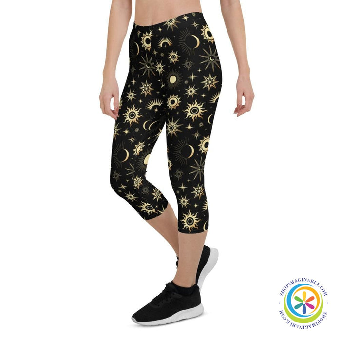 Stars Sun & Moon Capri Leggings-ShopImaginable.com