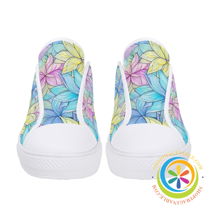 Striking Floral Ladies Low Top Canvas Shoes