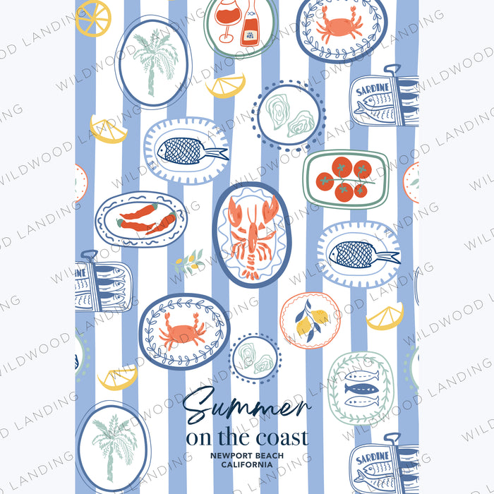 SUMMER ON THE COAST (custom) MICROFIBER - MIDI TOWEL