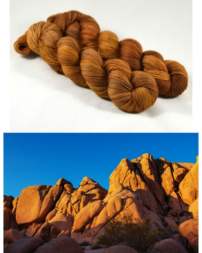 Destination Yarn fingering weight yarn Sunbaked