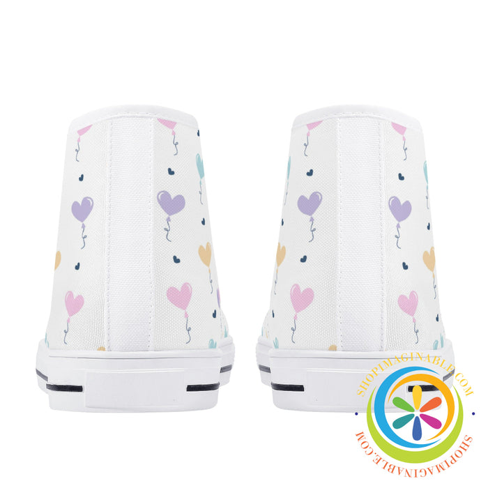 Take My Heart Ladies High Top Canvas Shoes