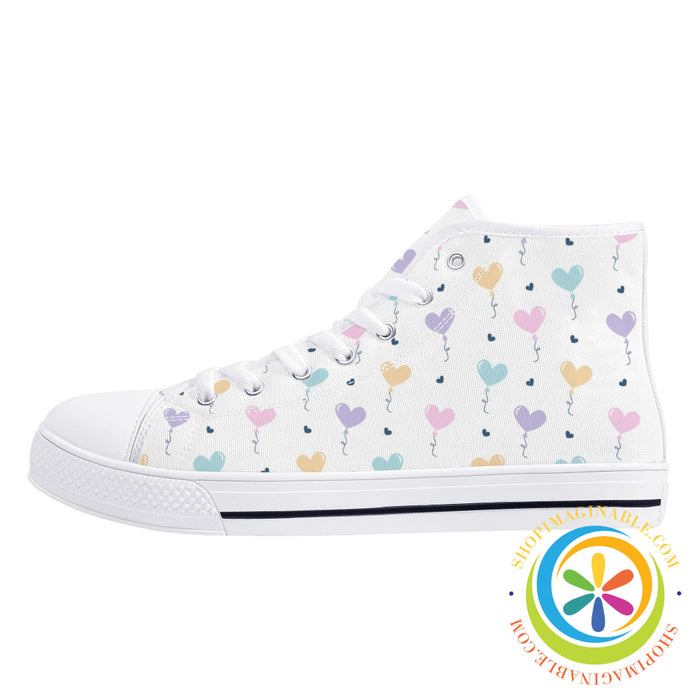 Take My Heart Ladies High Top Canvas Shoes