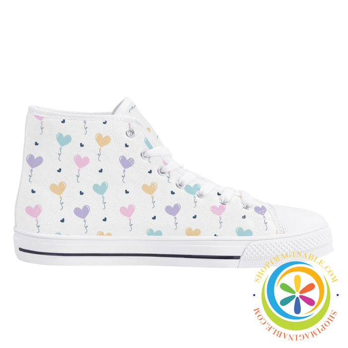 Take My Heart Ladies High Top Canvas Shoes
