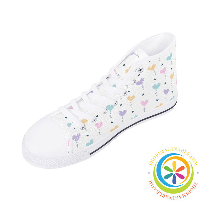 Take My Heart Ladies High Top Canvas Shoes