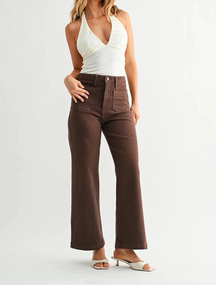 The Sailor Pocket Wide Leg - Dark Brown