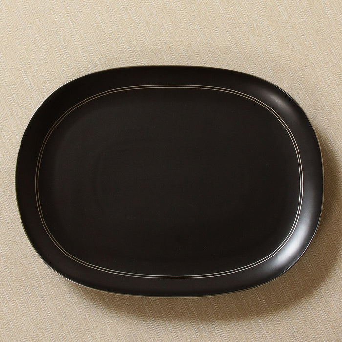 Tiago Matte charcoal large oval platter