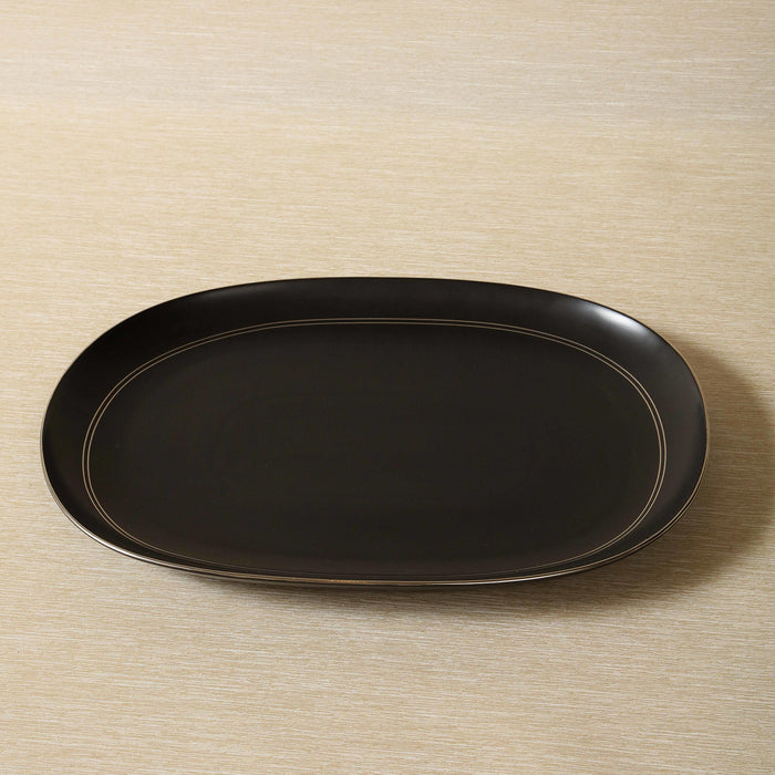 Tiago Matte charcoal large oval platter