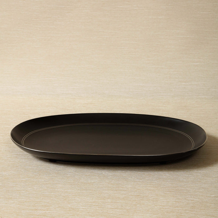 Tiago Matte charcoal large oval platter