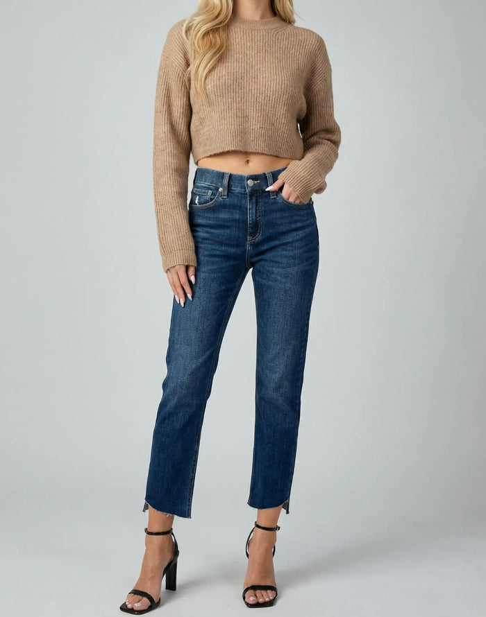 Tummy Control High Rise Straight Jeans