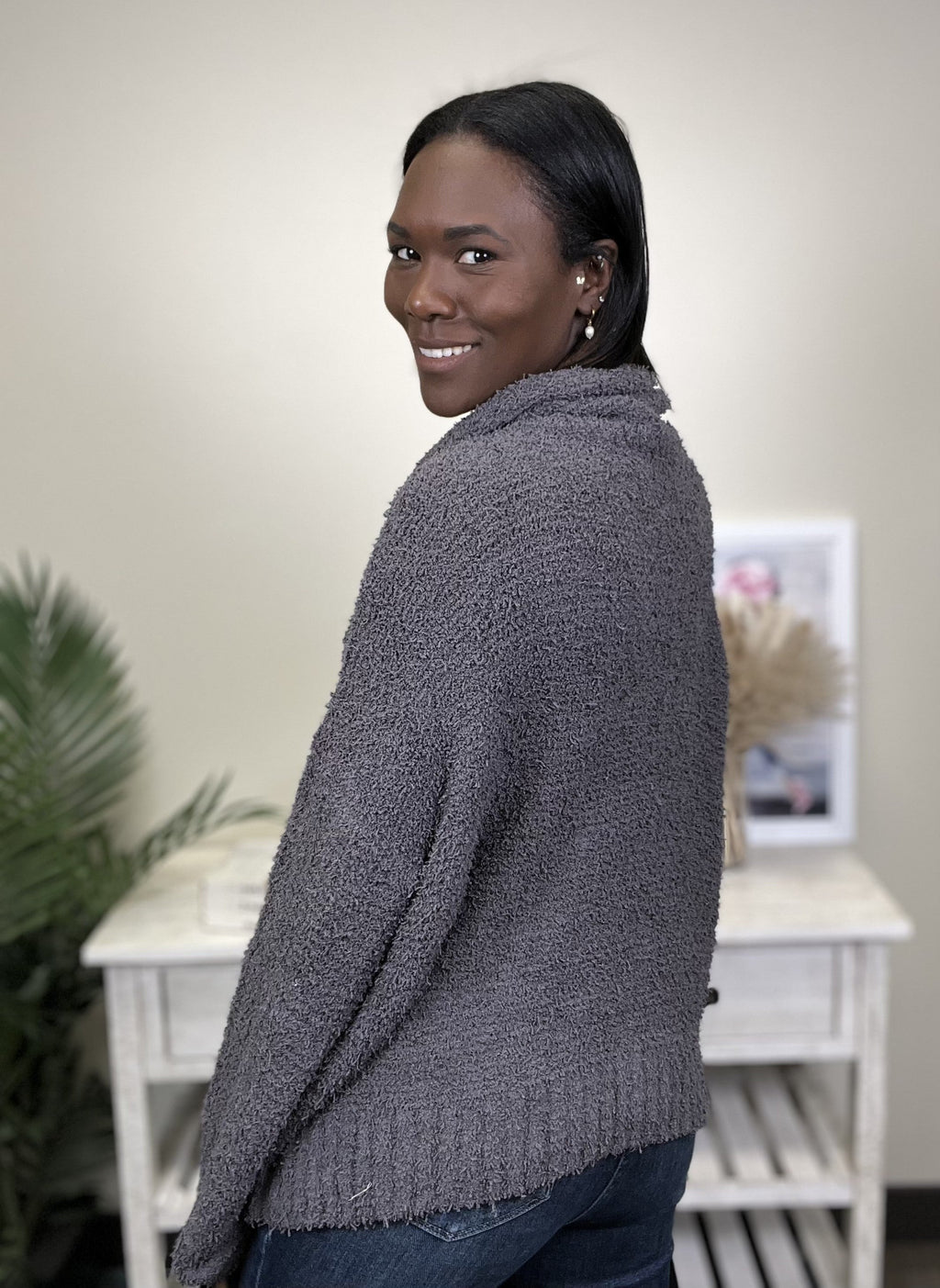 Warm Me Up Women's Solid Cowl Neck Sweater
