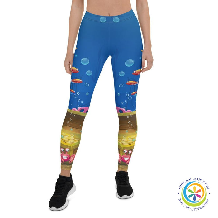 Under The Sea Treasure Full Length Leggings-ShopImaginable.com