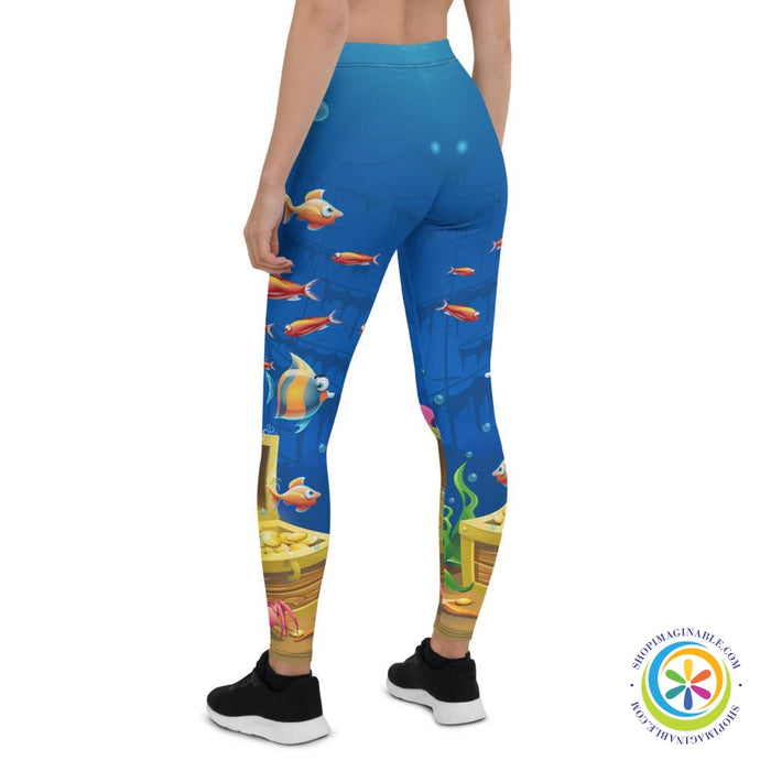 Under The Sea Treasure Full Length Leggings-ShopImaginable.com