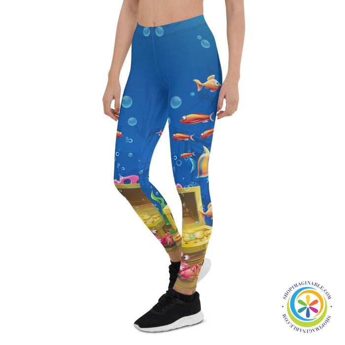 Under The Sea Treasure Full Length Leggings-ShopImaginable.com