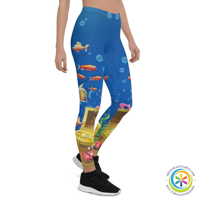 Under The Sea Treasure Full Length Leggings-ShopImaginable.com