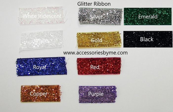 Glitter Ribbon Trim Color Choice