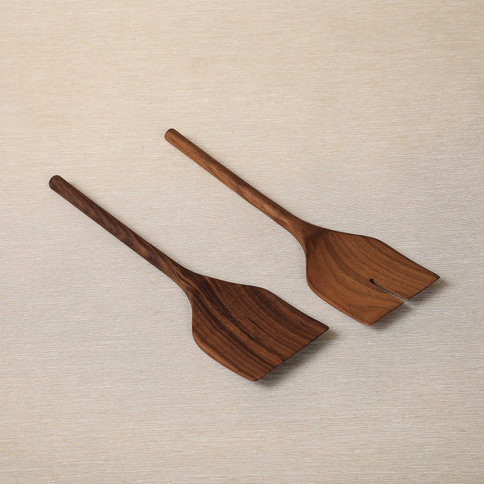 Walnut Salad server set