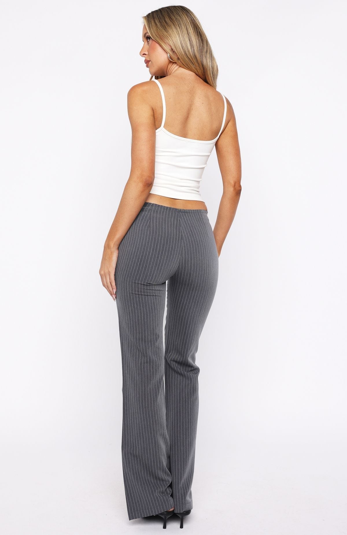 Getting You Close Pants Dark Grey Pinstripe