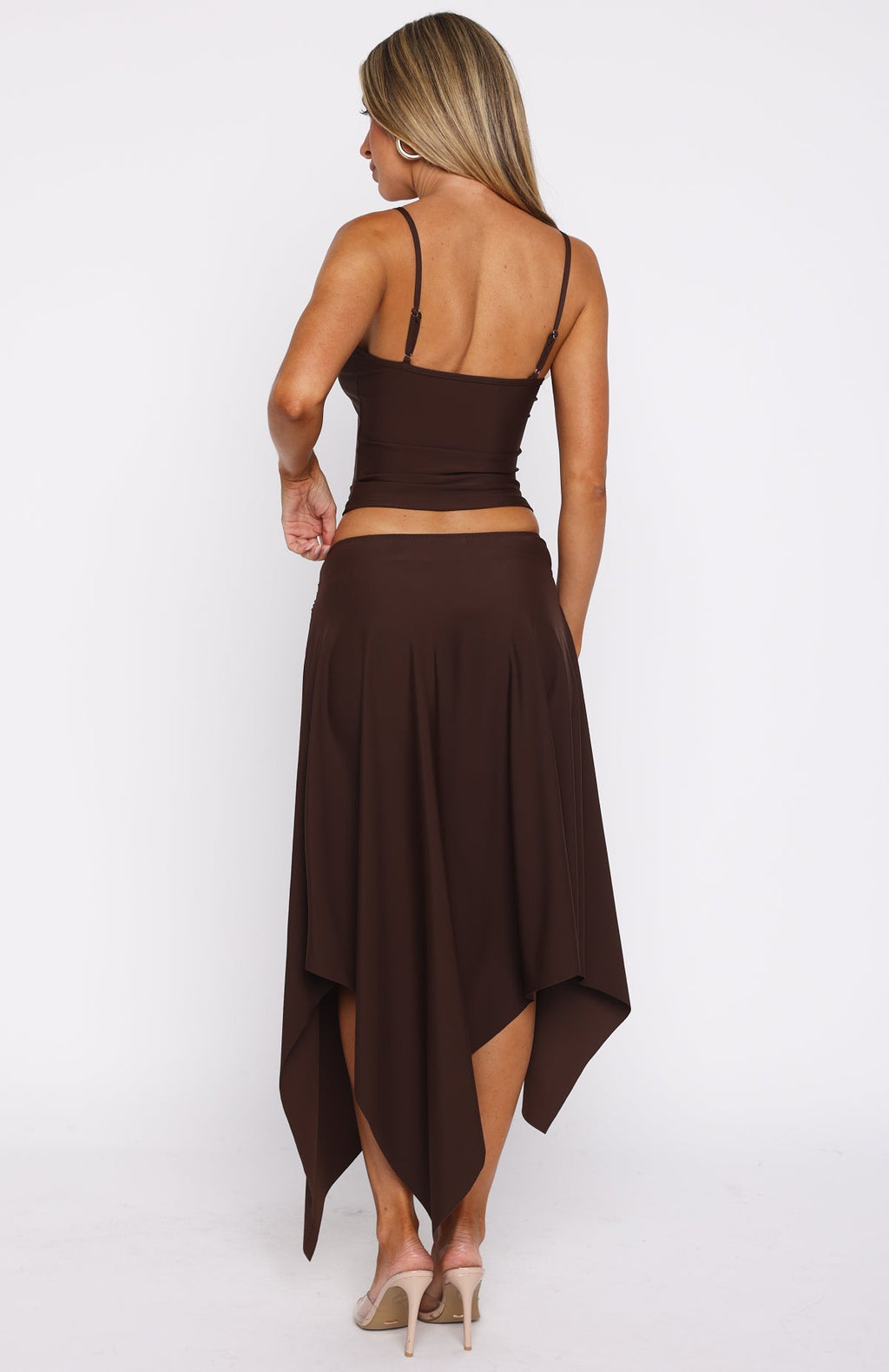 Free All Night Midi Skirt Chocolate