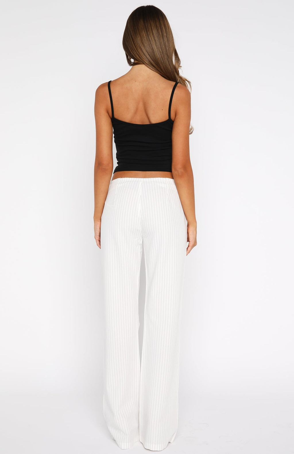 Getting You Close Pants White Pinstripe