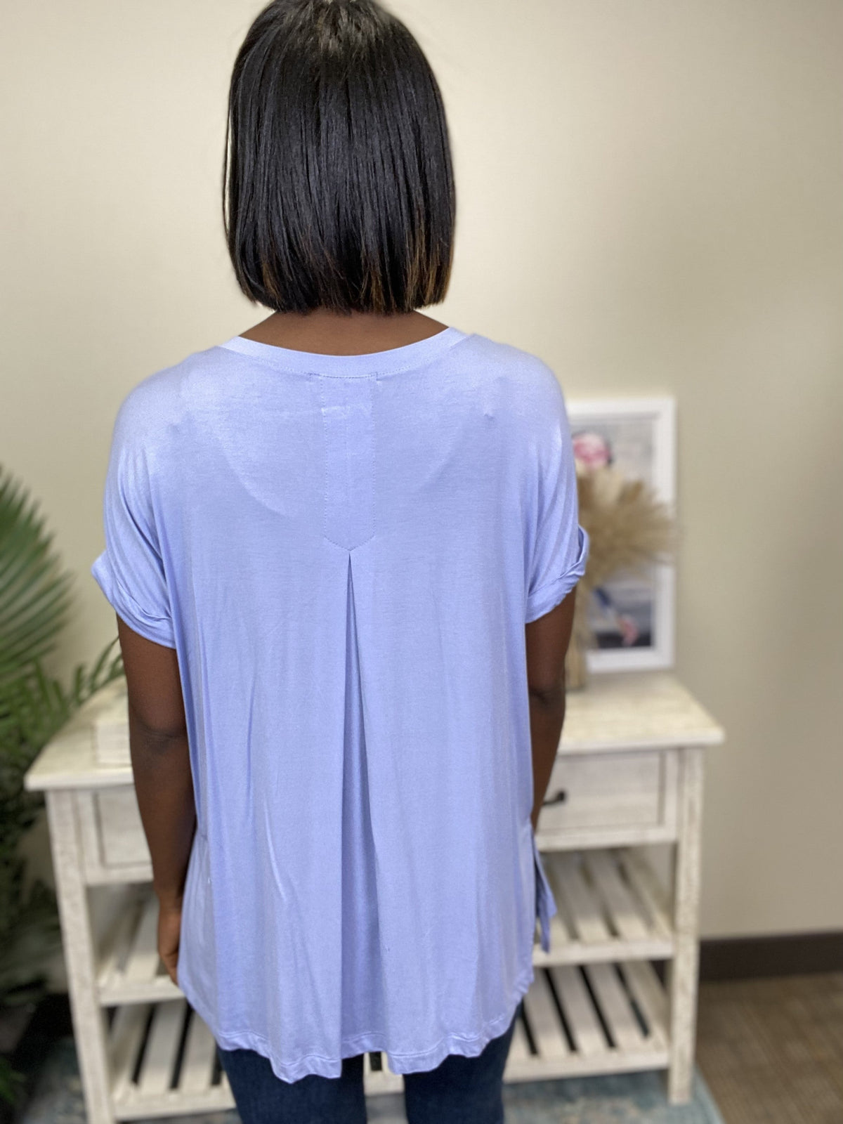 Think Positive Women's V-Neck Short Sleeve Top